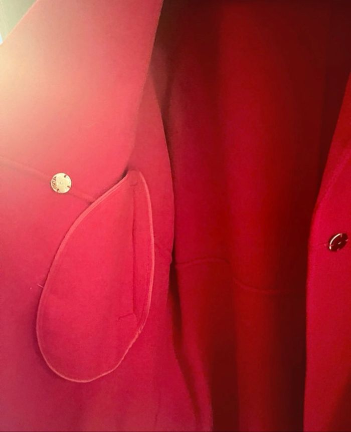 Manteaux 100% laine rouge - photo numéro 8