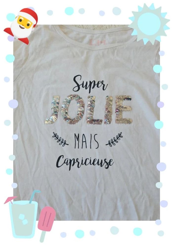 Tee shirt fille 6 ans blanc - photo numéro 5