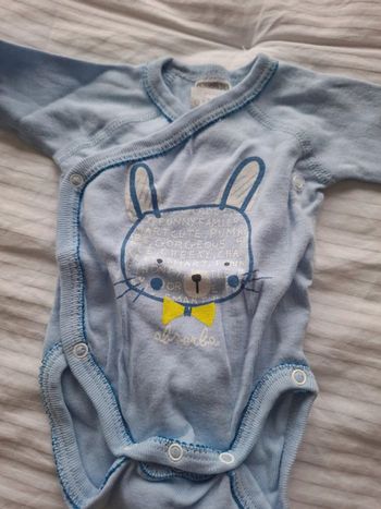 Bodies bébé absorba manches longues. Nouveau né. 1M . Blue. Absorba