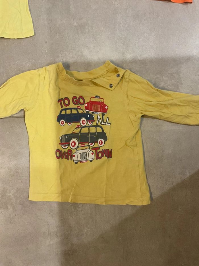 T shirt jaune véhicule