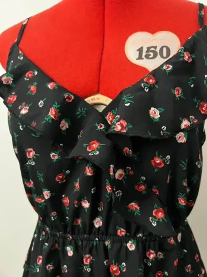 Top volants noir fleuri Jennyfer - photo numéro 2