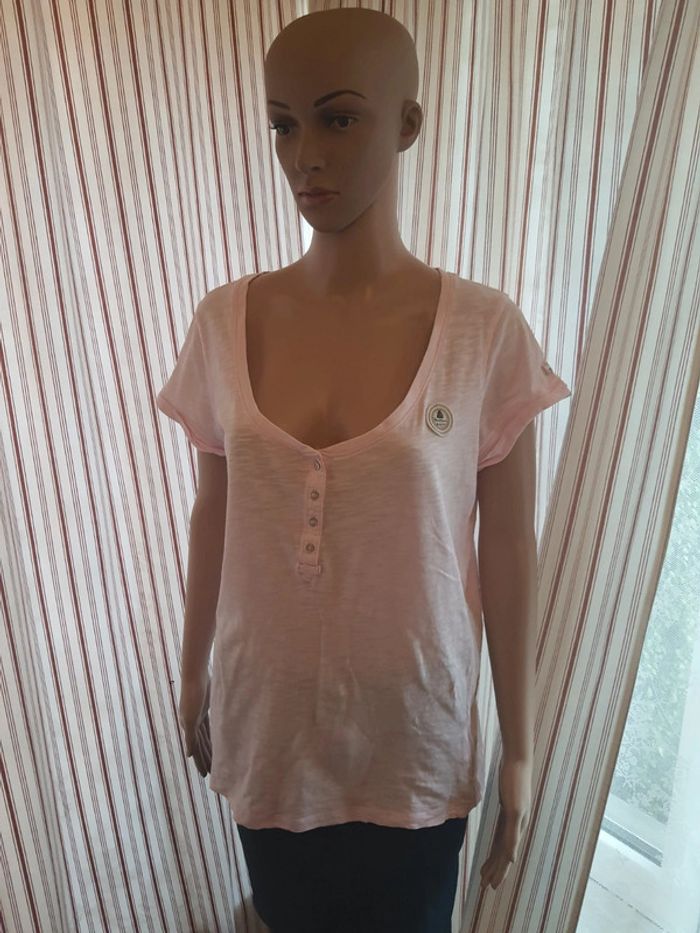 Jolie T-shirt femme rose Gaastra taille XL - photo numéro 4