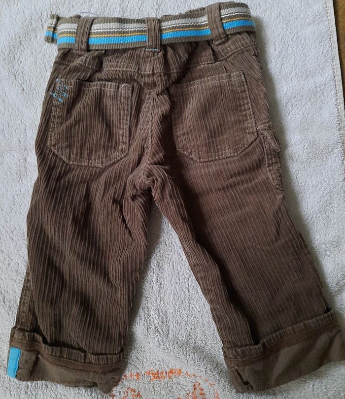 Pantalon velour taille élastique - photo numéro 2