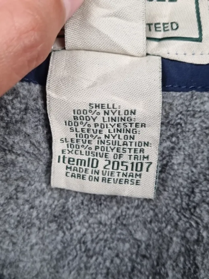 Doudoune L.L. Bean bleu marine – Taille L Homme (mesures en photos) - photo numéro 9