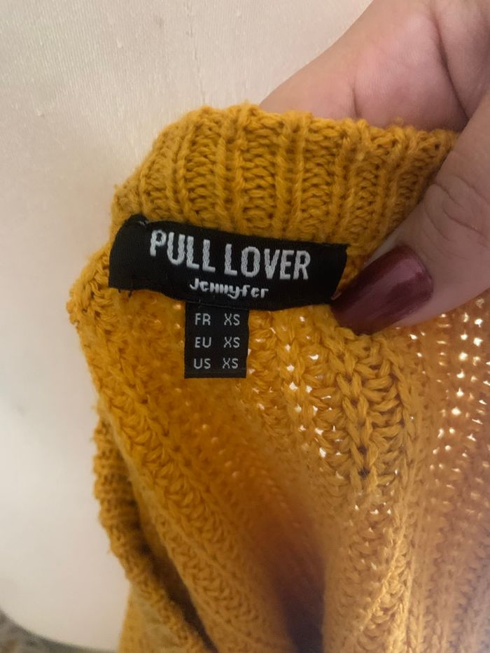 Pull fille jaune moutarde taille 32 - photo numéro 3