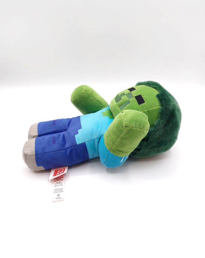 Peluche zombie MINECRAFT Mojang studios MATTEL 2022 doudou 24 cm vert bleu - photo numéro 3