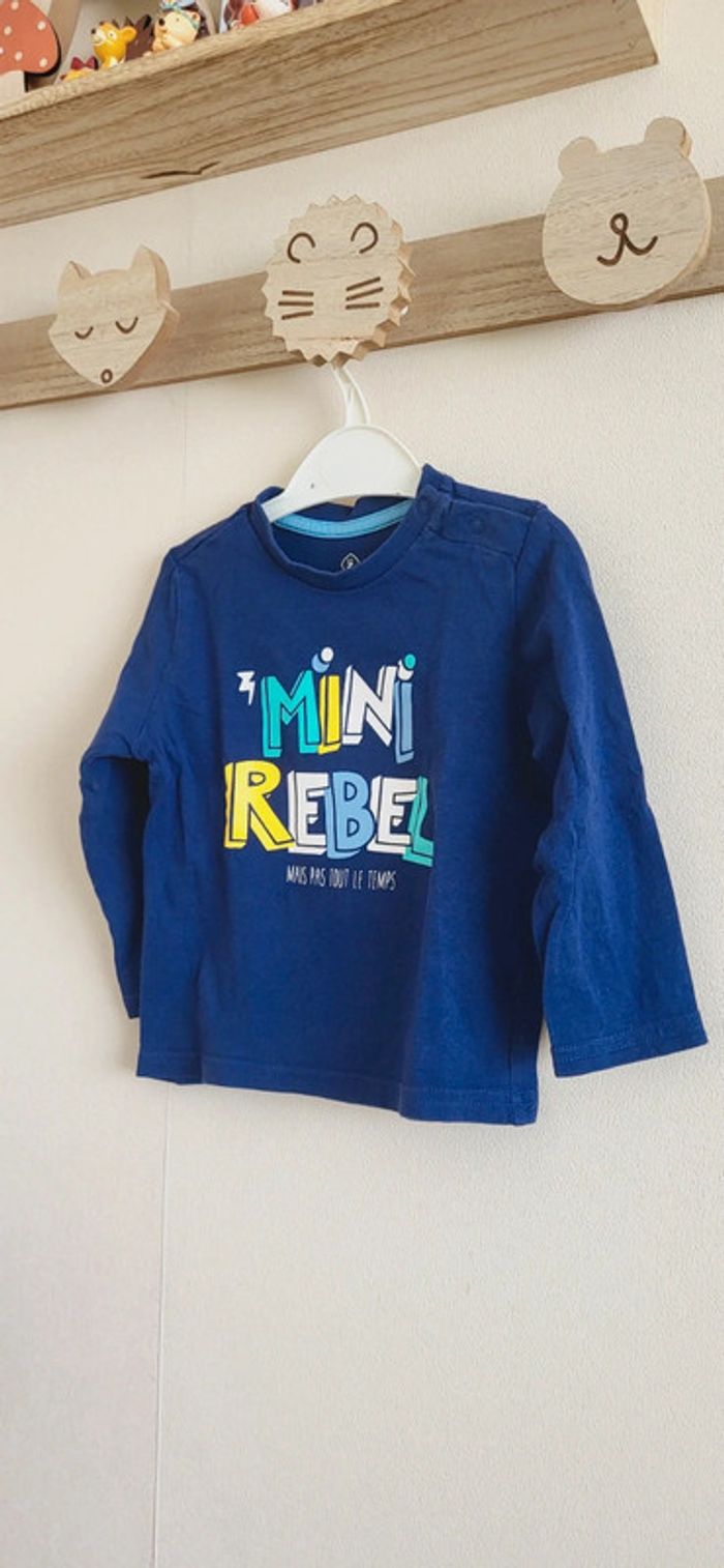 Maillot longues manches bleu Z 18 mois