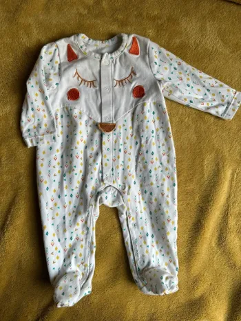 Pyjamas coton léger 56cm renard