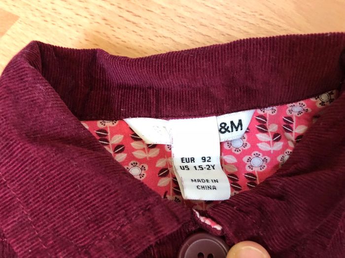 Belle robe longue ML en velours prune H&M T. 2 ans/24 mois/92 cm TBE - photo numéro 5