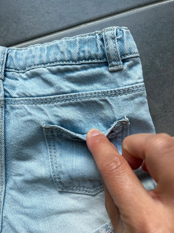 Short en jeans clair avec dentelle bébé fille zara - photo numéro 11