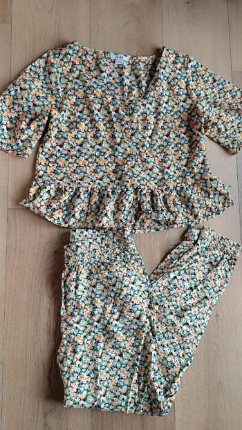 Ensemble fleuri léger pantalon + haut