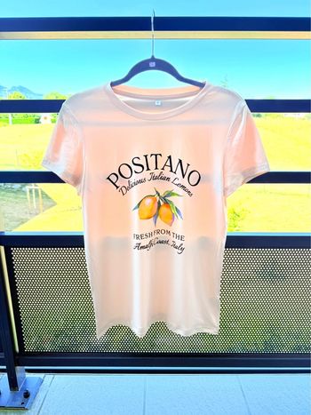 T-shirt abricot estival citron Positano