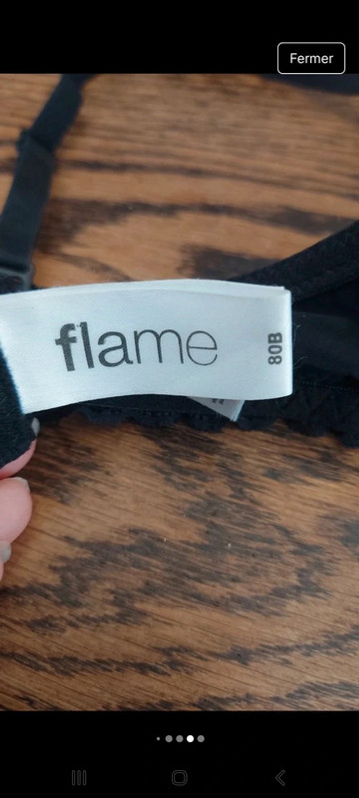 Soutien gorge noir Flame Fr 80B push up - photo numéro 11