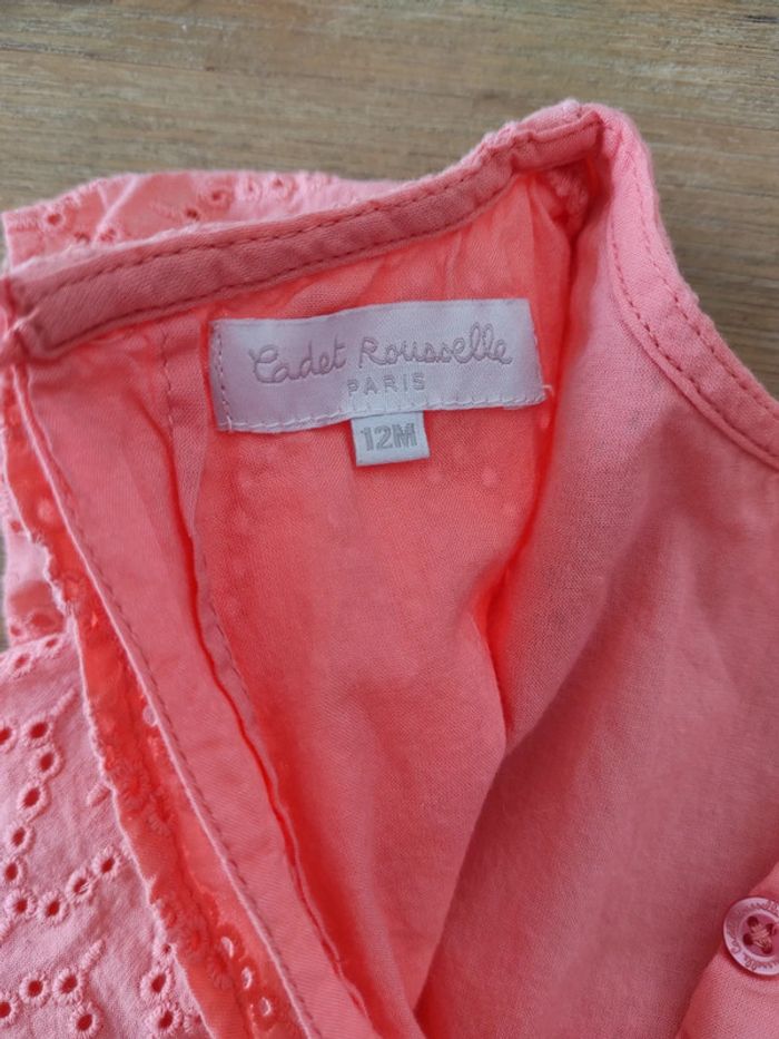 Robe de cérémonie d'été corail Cadet Rousselle 12 mois - photo numéro 6