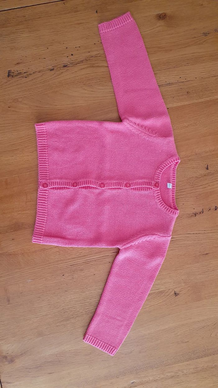 Gilet rose 12 mois