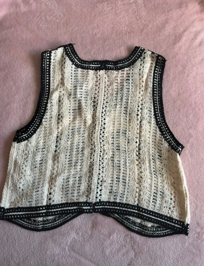 Haut gilet crochet vintage - photo numéro 5