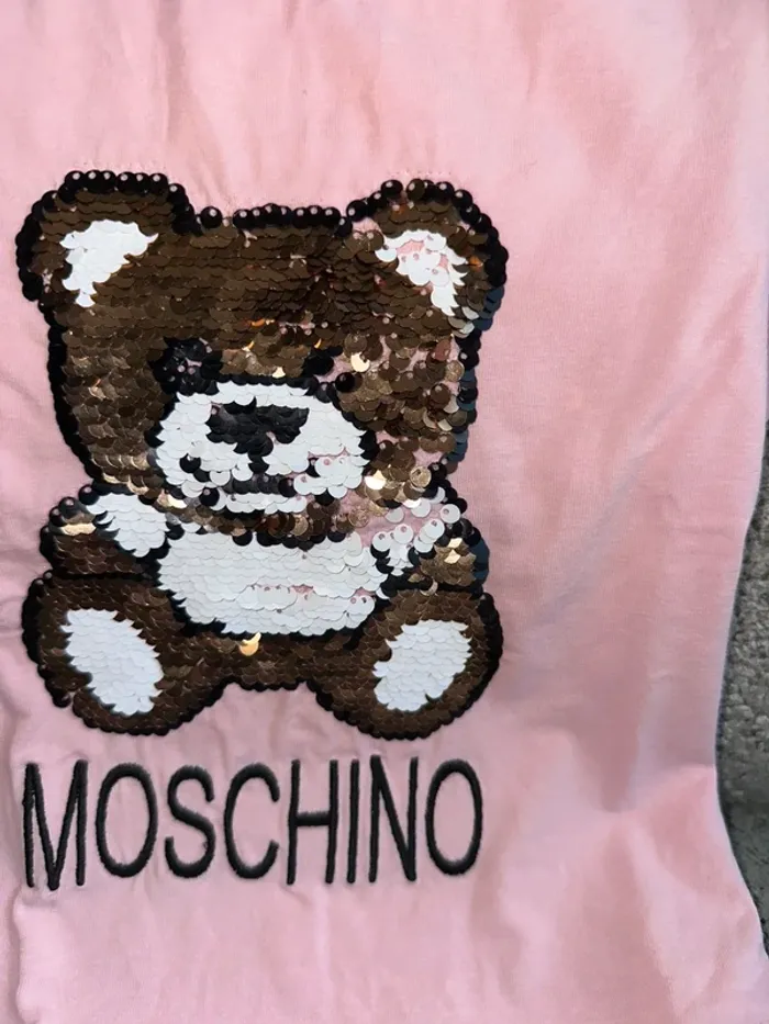 T-shirt sequins réversible rose Moschino - photo numéro 3