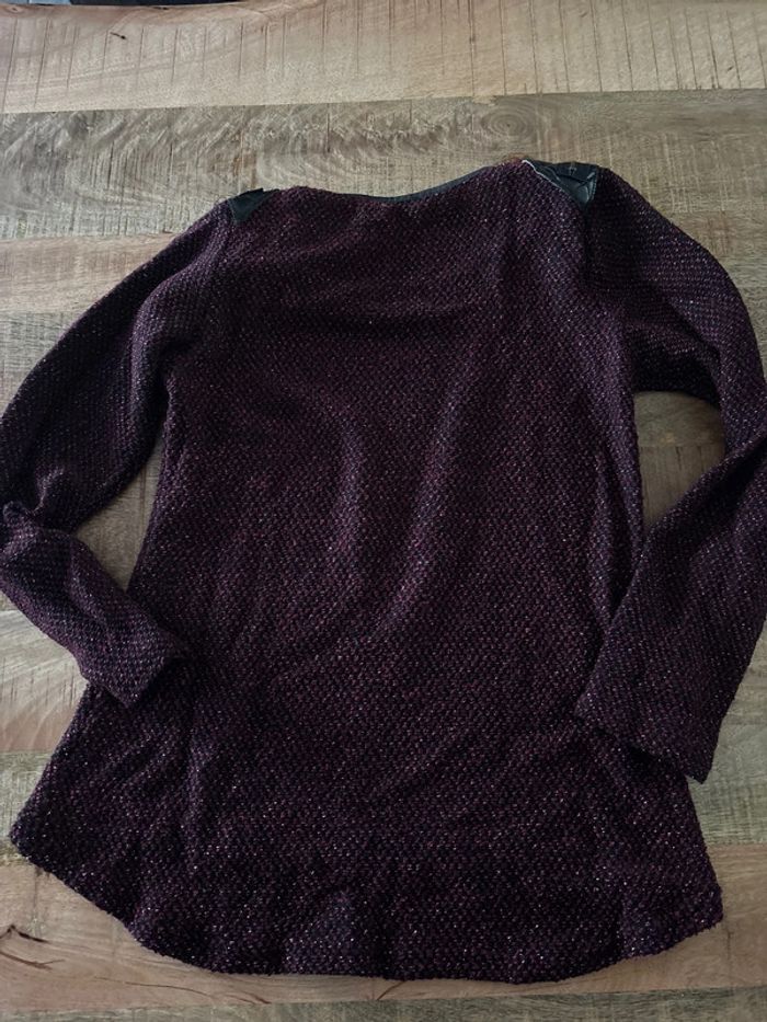 Pull couleur bordeaux - photo numéro 2