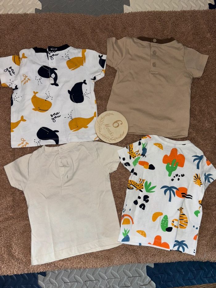 Lot Tee shirt été 6 mois animaux jungle - photo numéro 7