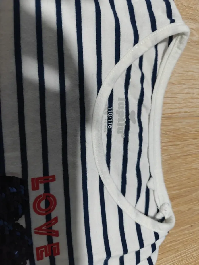 Joli tee shirt effet marinière Lupilu - photo numéro 3