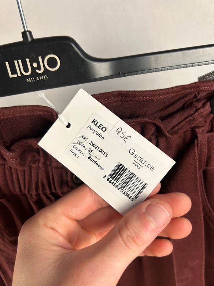 Pantalon taille haute Garance Bordeaux M neuf - photo numéro 3