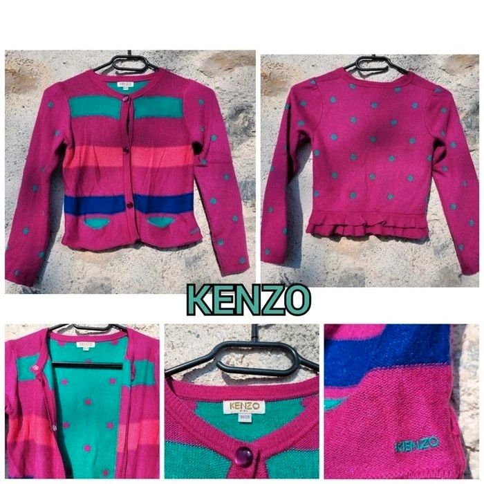 Kenzo Kids gilet tout doux, laine et angora, coloré, 8 ans