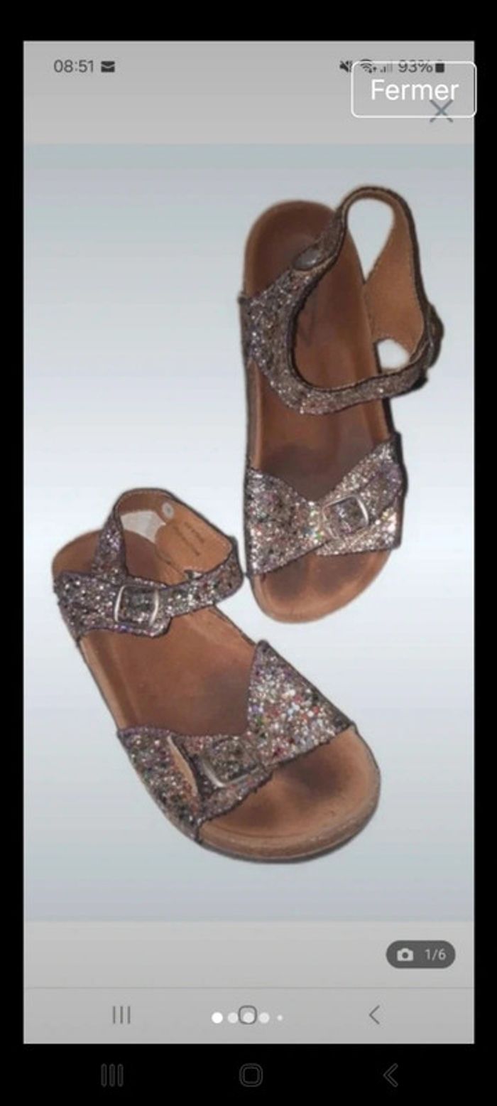 Sandales Fille cuir Reqins taille 33