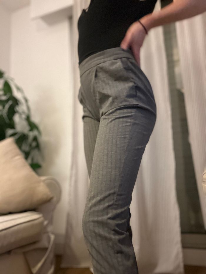Pantalon gris élégant pimkie à rayures