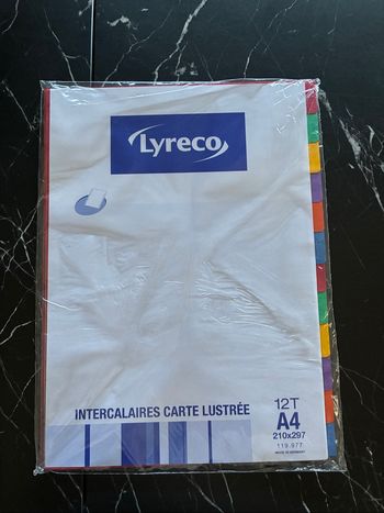 Intercalaires cartonnés (lot de 12)