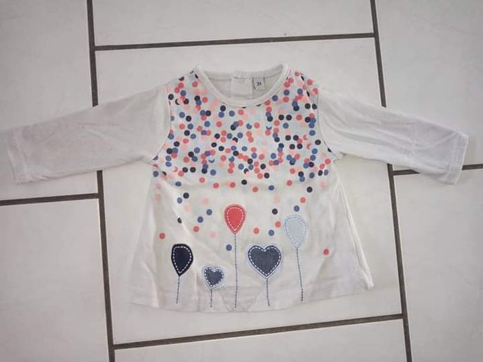 Maillot manches longues fille 3 mois