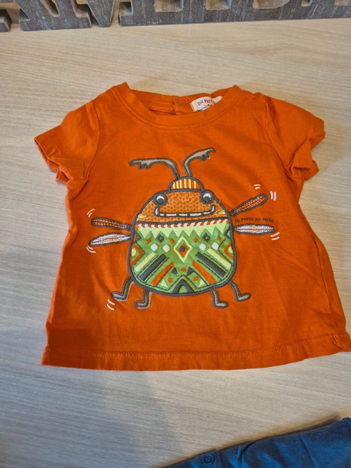 Lot de 2 t shirt manches courtes 3 mois - photo numéro 2