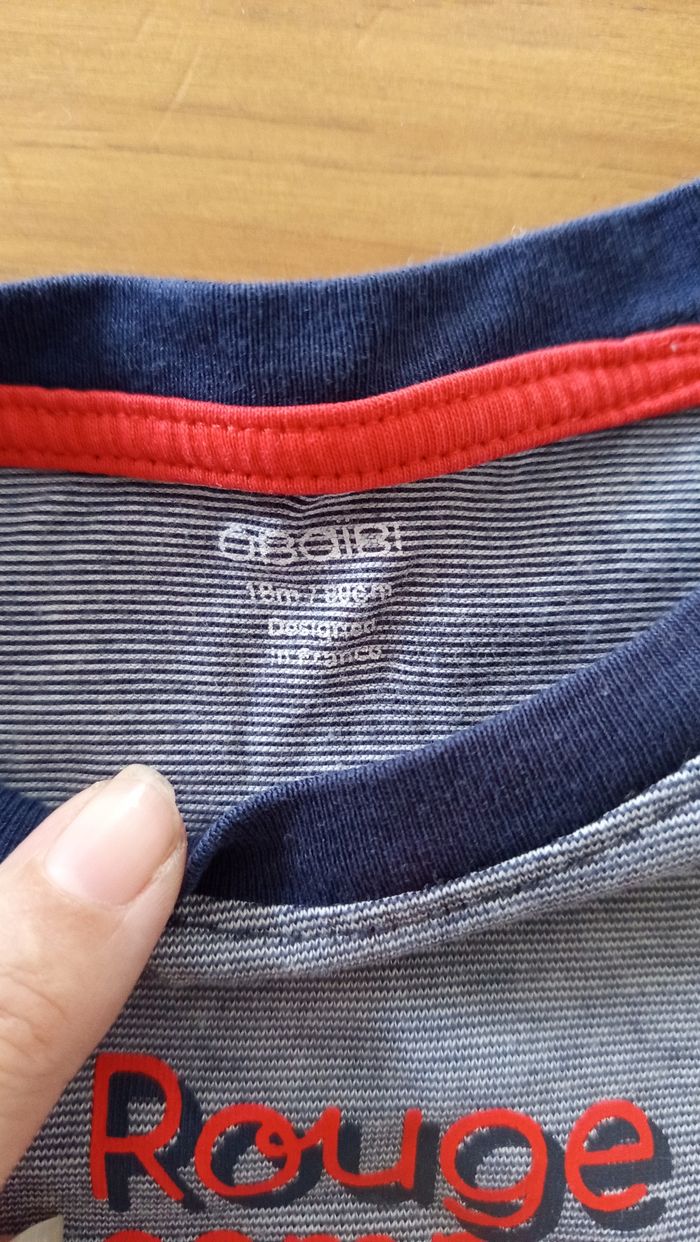 Salopette en jean + tee shirt 18 mois - photo numéro 3