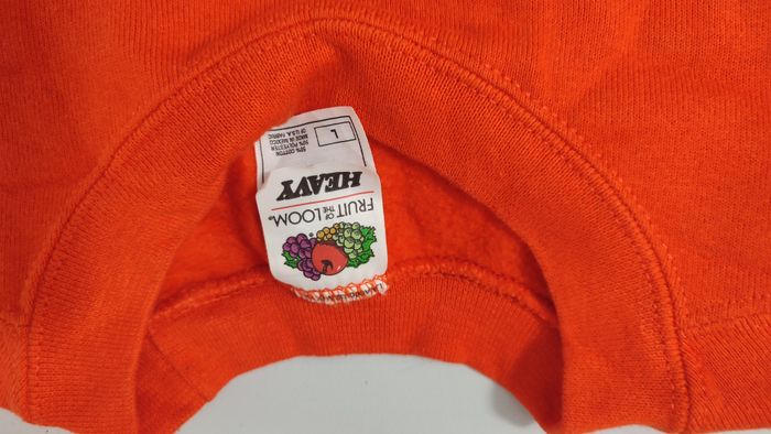 Vêtement homme Sweatshirts Sweats pull orange Fruit of the loom taille L #Retrostreet - photo numéro 2