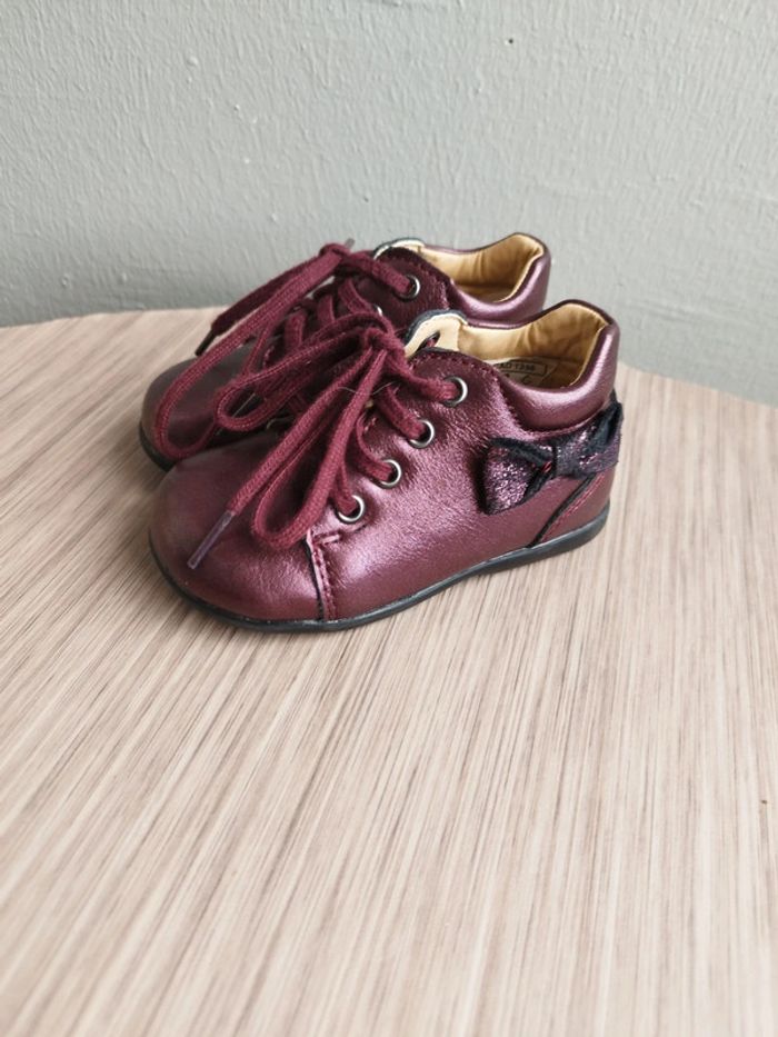 Bottines fille bordeaux taille 20