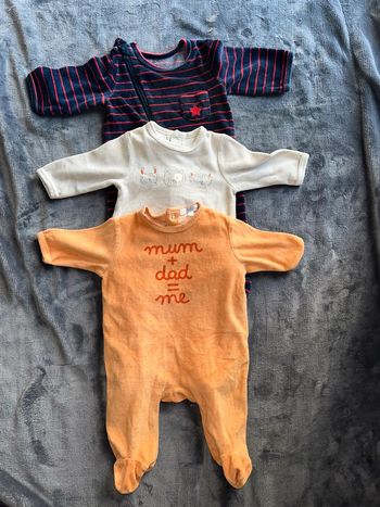 Lot de 3 pyjamas velours