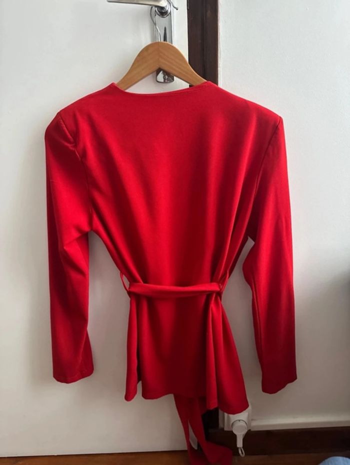 Veste kimono rouge - photo numéro 2