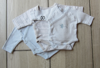 Lot de 3 bodies bébé prématuré