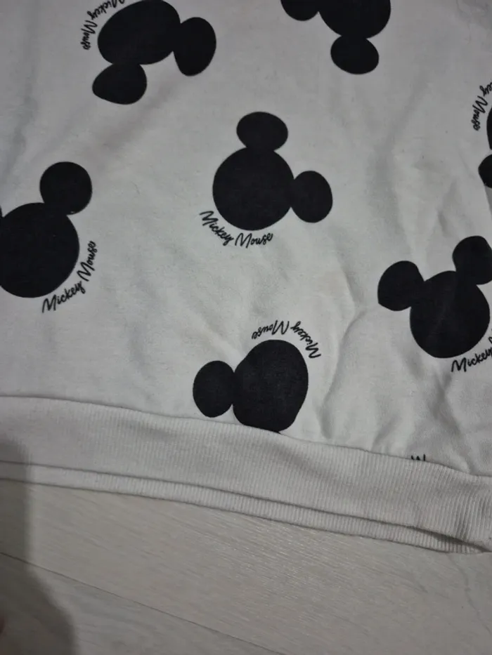 Sweat à capuche blanc mickey - photo numéro 2
