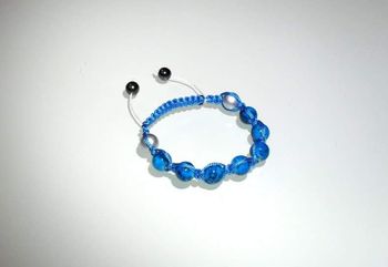 Bracelet shamballa bleu