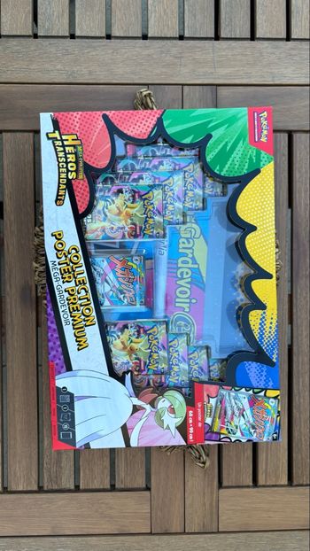Coffret Pokémon collection poster premium me2.5 méga évolution héros transcendants