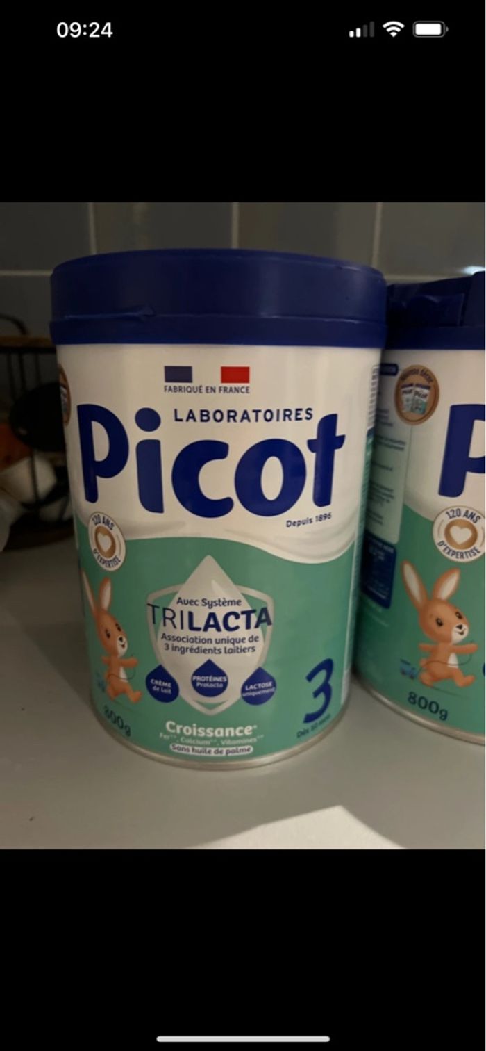 lot de trois boîtes de lait infantile 3e âge - photo numéro 2