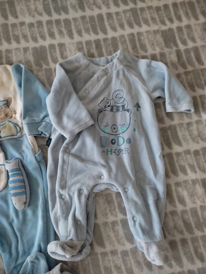 Pyjama grenouillère gris bleu Disney Mickey Zara 1 mois - photo numéro 4