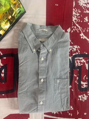 Chemise Wrangler bleu et blanc à rayures taille L