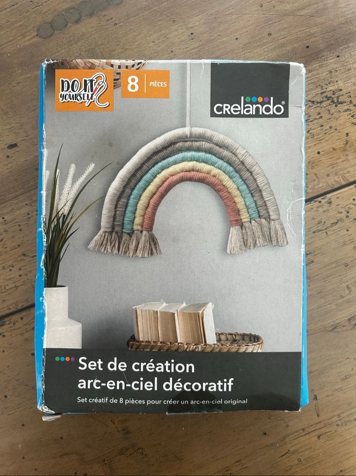 Arc en ciel en macramé