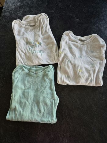 Lot de 3 bodies Manches Longues