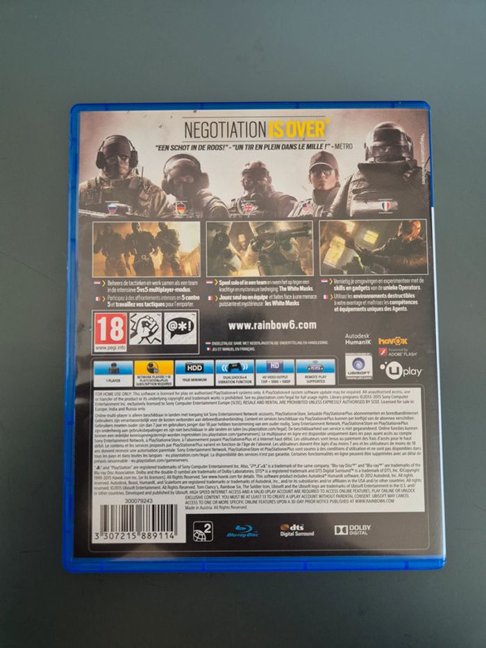 Rainbow Six Siege Playstation 4 - photo numéro 2