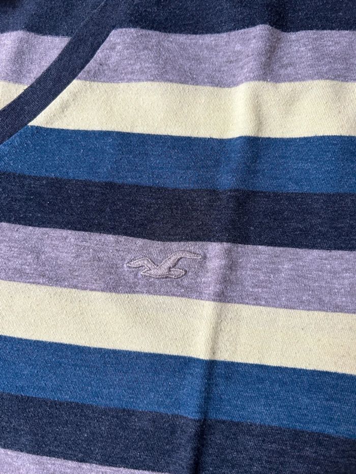 T-shirt manches courtes col V rayures homme hollister - photo numéro 3