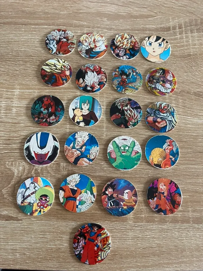 Lot de 82 pog pogs dragon ball z collection 1989 - photo numéro 8
