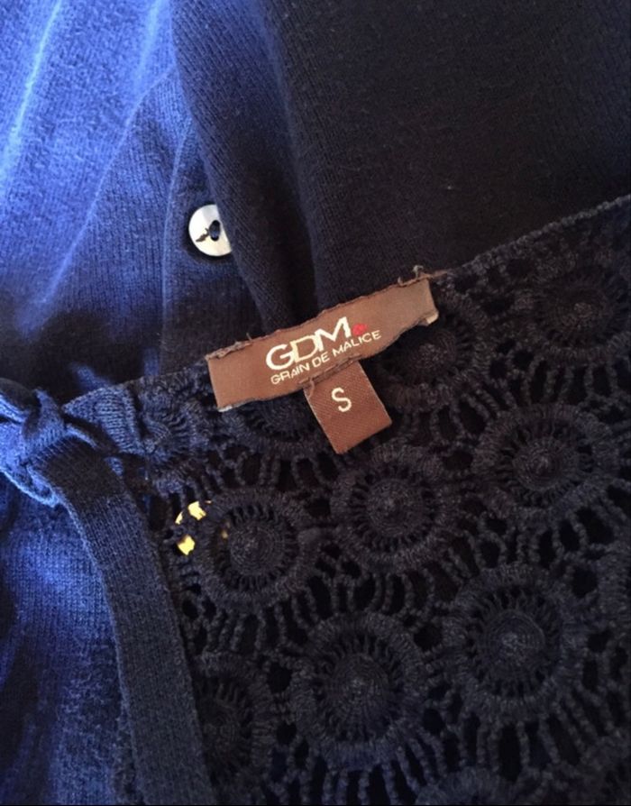 Blouse Grain De Malice Femme Manche 3/4 Taille S 36 Bleu Marine Grain de Malice - photo numéro 6