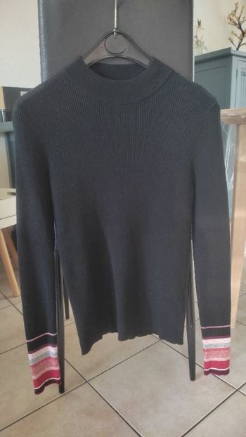 Pull col montant noir